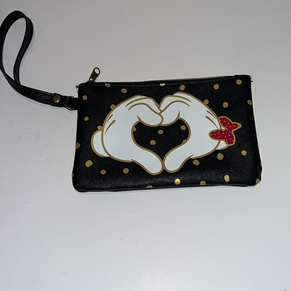 Disney wristlet 6.5”x4.5”x7”, and Minnie Mouse’s glitter ears. - Picture 5 of 5